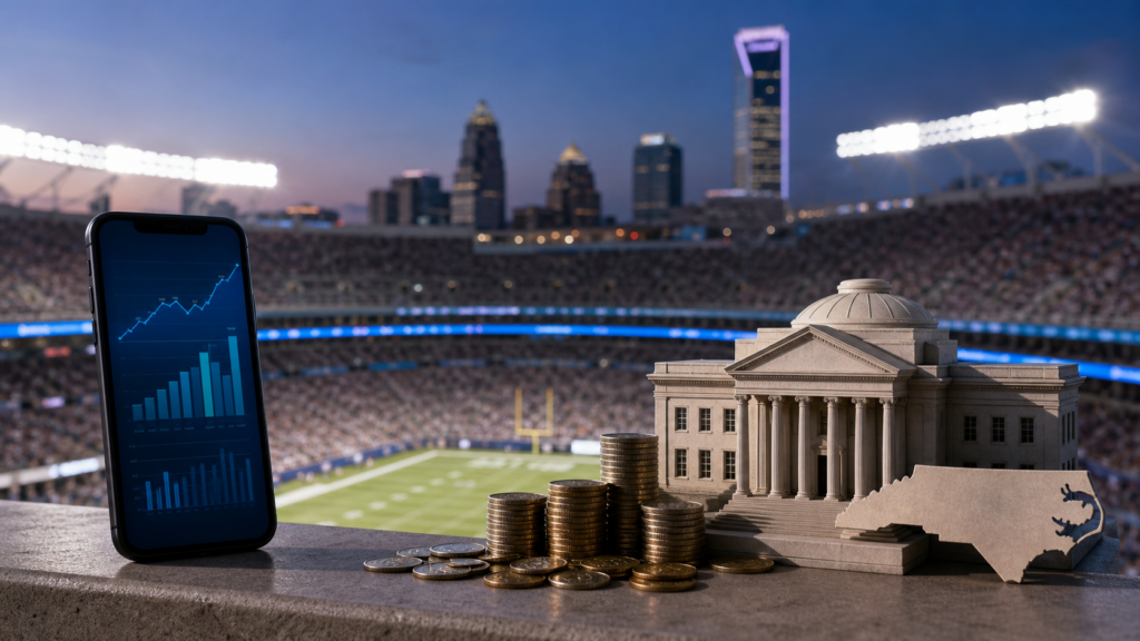 North Carolina sports betting revenue editorial news image