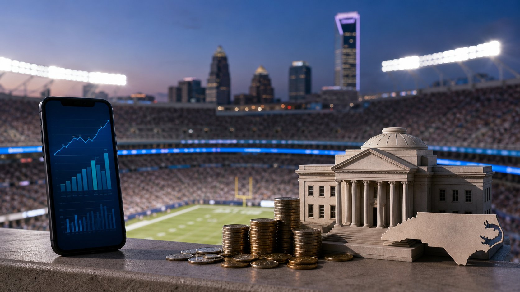North Carolina sports betting revenue editorial news image