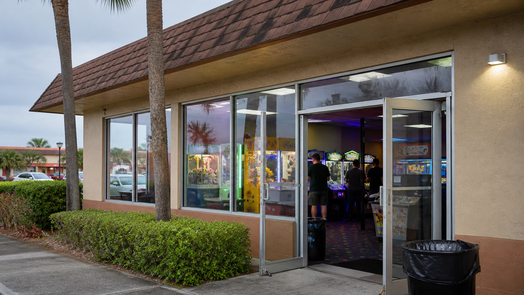 Florida gambling arcades editorial illustration